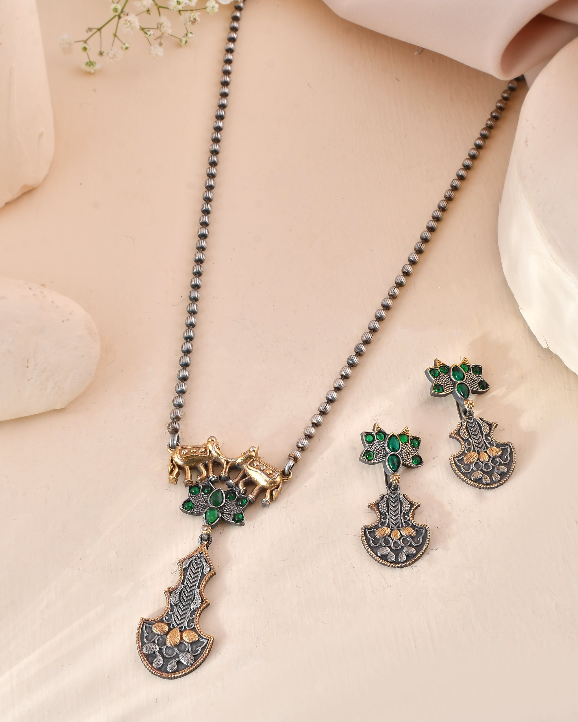 Sacred Cow Dandiya Necklace Set
